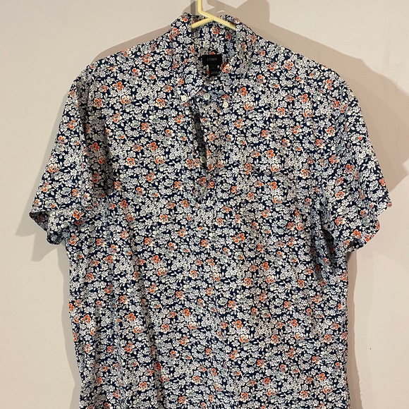 J.Crew Short Sleeve Casual Dress Shirt Floral - Picture 1 of 2